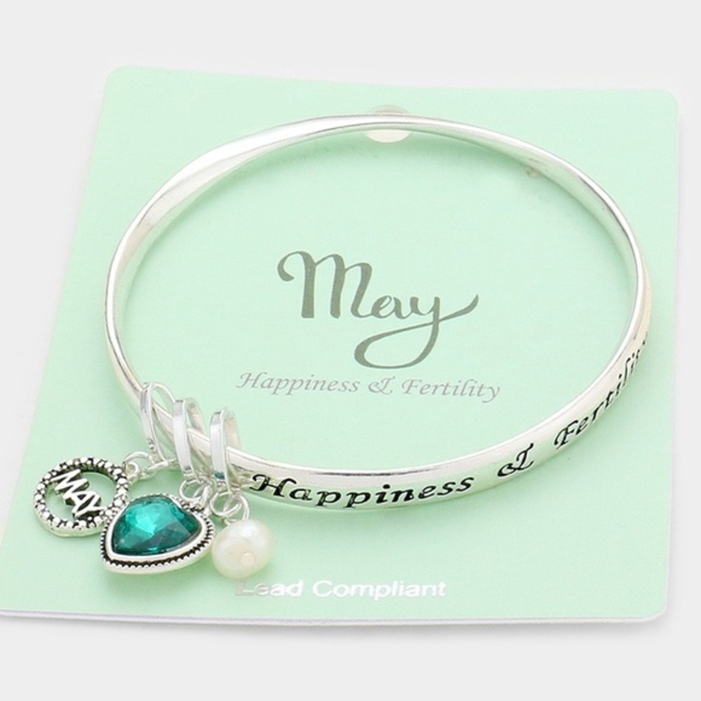 May birth stone bracelet